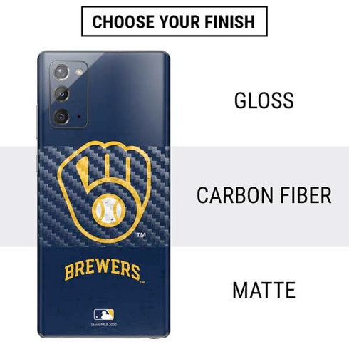 MLB Milwaukee Brewers - Solid Distressed Galaxy Note20 5G Skin